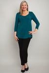 Franny Top, Teal, Bamboo - Final Sale