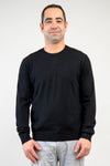 Fraser Sweater, Black, 100% Merino Wool