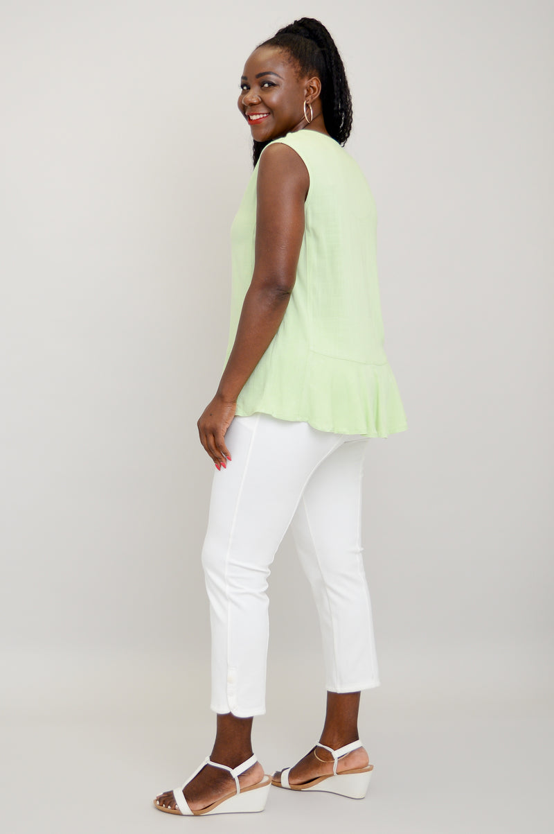 Ginny Tank, Sage, Linen Bamboo