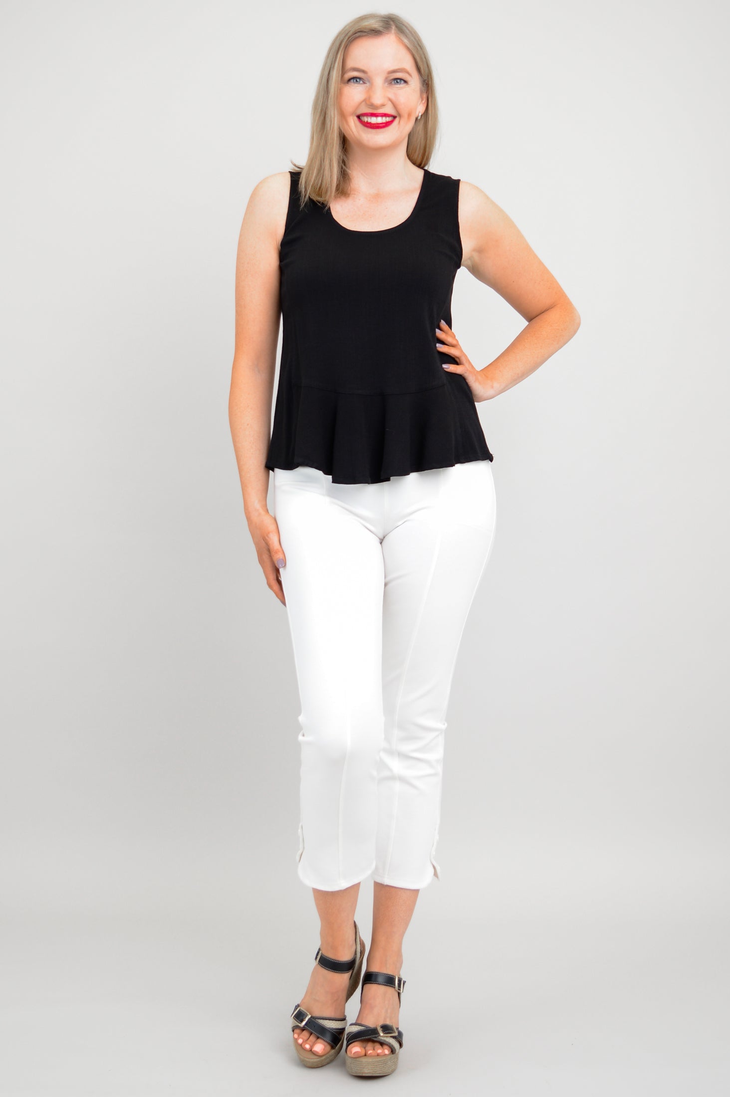 Ginny Tank, Black, Linen Bamboo – LTD CAD Retail Blue Sky Clothing Co