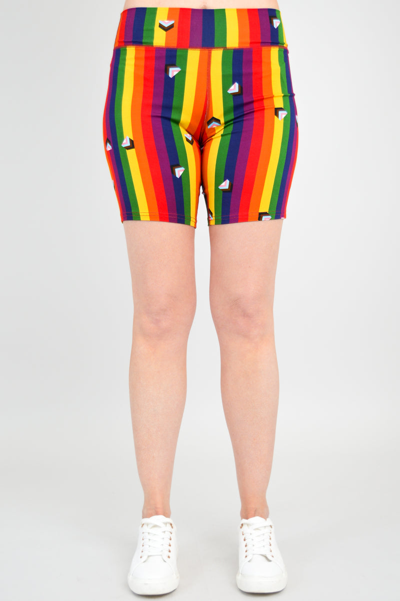 Hallie Shorts, Pride Rainbow, Bamboo