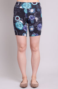 Hallie Shorts, Teal Bubbly, Bamboo - Final Sale