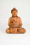 Hand Carved Wooden Meditating Buddha (40cm)