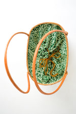 Hand Woven Picnic Green Rattan Basket