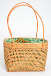 Hand Woven Picnic Green Rattan Basket