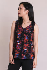 Hannah Tank, Painted Red, Linen Bamboo- Final Sale