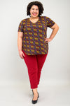 Jackie Short Slv Top, Summerland, Bamboo