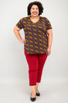 Jackie Short Slv Top, Summerland, Bamboo