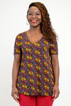 Jackie Short Slv Top, Summerland, Bamboo