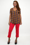 Jackie Short Slv Top, Summerland, Bamboo