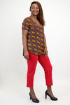 Jackie Short Slv Top, Summerland, Bamboo