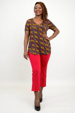 Jackie Short Slv Top, Summerland, Bamboo