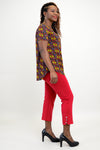 Jackie Short Slv Top, Summerland, Bamboo