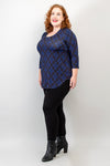 Jazz 3/4 Top, Blue French, Bamboo
