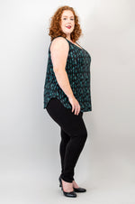 Jazz Tank, Teal Abstract, Bamboo - Final Sale