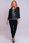 Jones Jacket, Black, Linen Viscose - Blue Sky Clothing Co