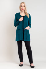 Justine Sweater, Teal, Bamboo Cotton