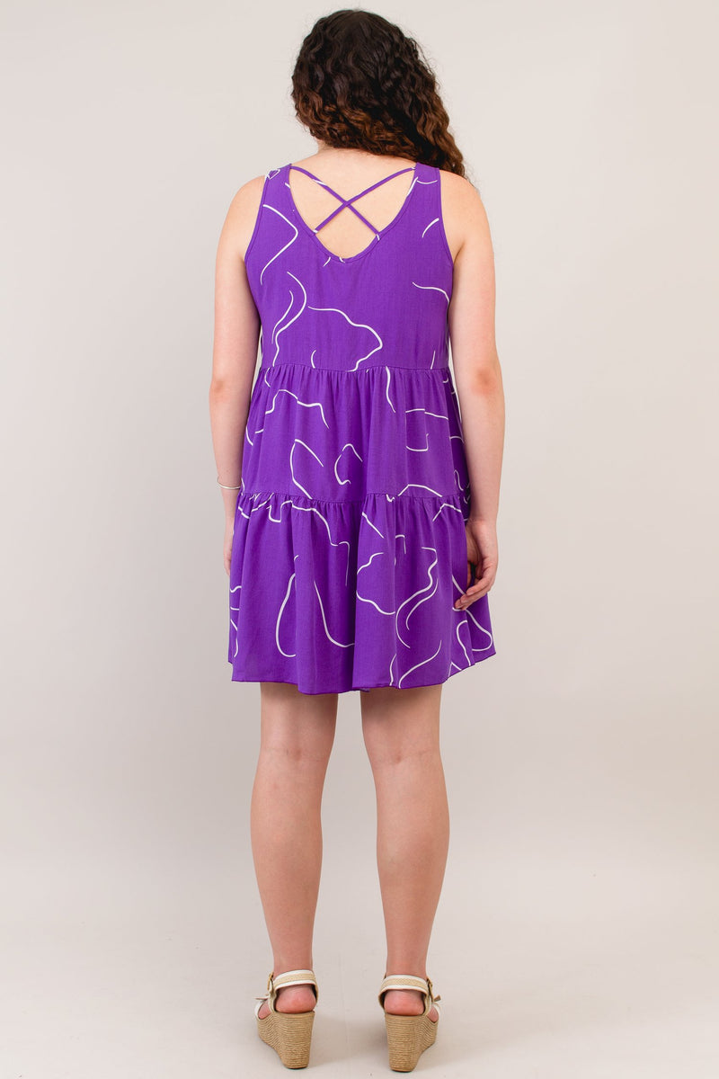 Kaya Short Dress, Purple Haze