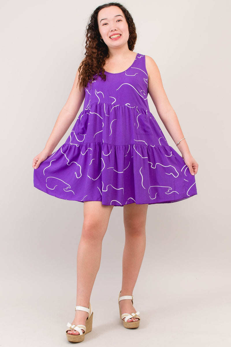 Kaya Short Dress, Purple Haze