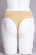 Women's comfortable natural fiber thong underwear.
