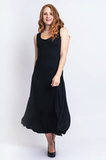 Lanai Sleeveless Dress, Black, Bamboo