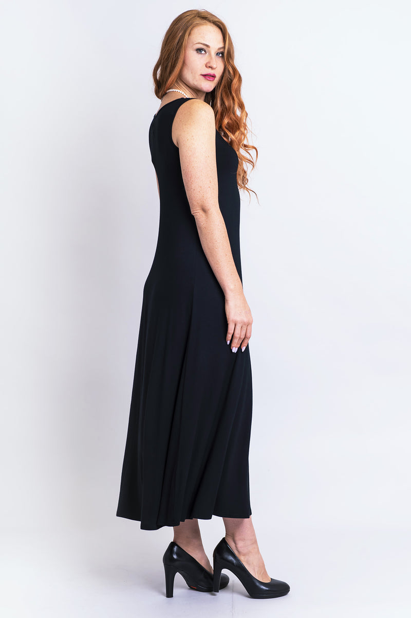 Lanai Sleeveless Dress, Black, Bamboo
