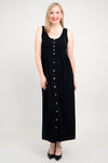 Liane Sleeveless Dress, Black, Bamboo