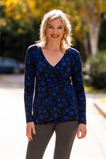 Suzanne Long Sleeve Top, Snow Flower, Bamboo - Final Sale