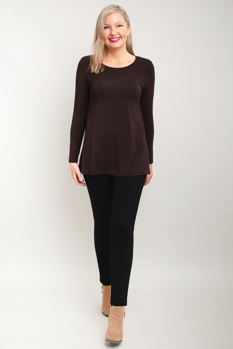 Lovely Tunic, Coffee, Bamboo- Final Sale