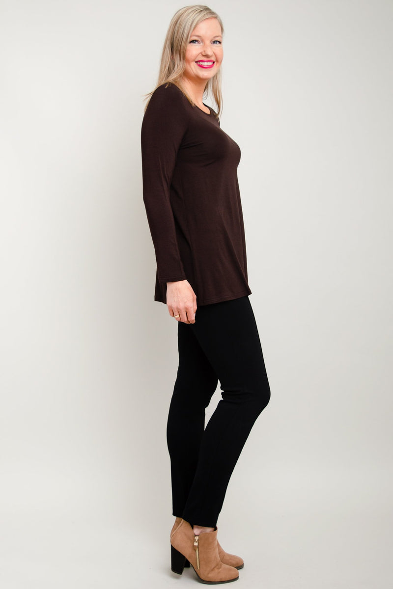 Lovely Tunic, Coffee, Bamboo- Final Sale