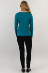 Mariah Top, Teal, Bamboo