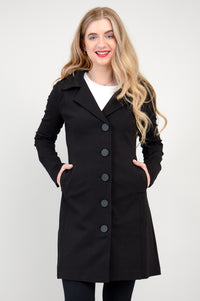 Mariana Trench Coat, Black, Modal