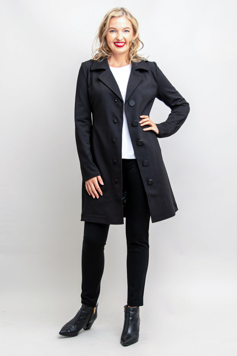 Mariana Trench Coat, Black, Modal