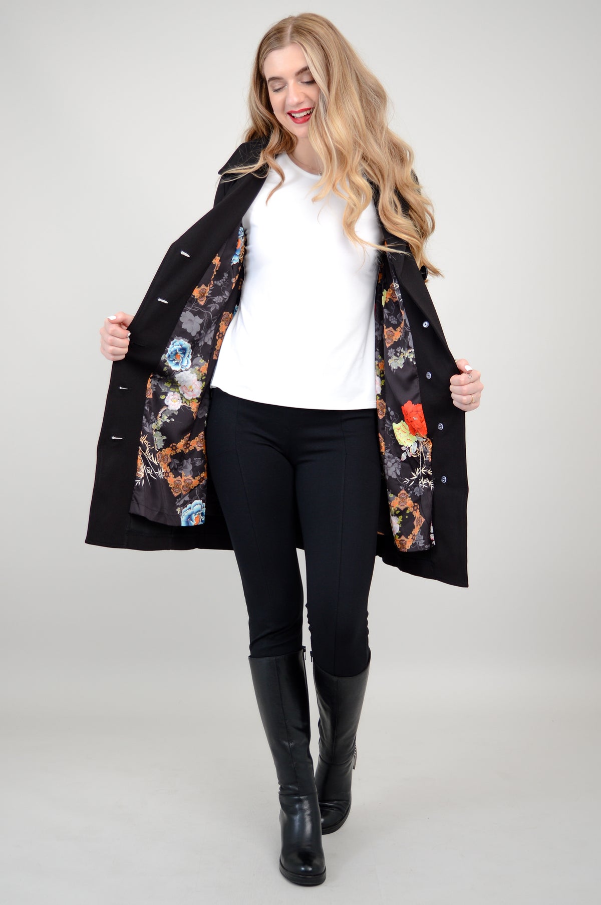 Mariana Trench Coat, Black, Modal