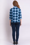Marley Jacket, Teal Tartan, Cotton Flannel - Blue Sky Clothing Co