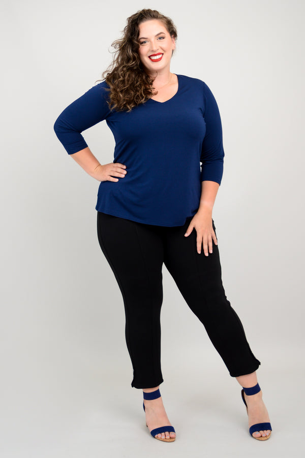 Mia Top, Indigo, Bamboo