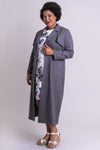 Mikayla Coat, Ash Grey, Linen Viscose - Blue Sky Clothing Co