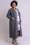 Mikayla Coat, Ash Grey, Linen Viscose - Blue Sky Clothing Co