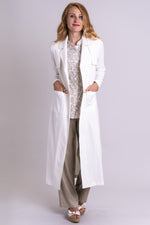 Mikayla Coat, White, Linen Viscose - Blue Sky Clothing Co