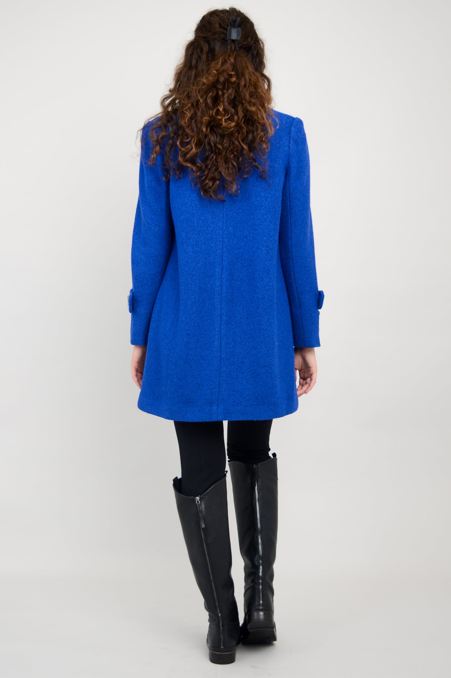 Milan Coat Cobalt Boiled Wool LTD CAD Retail Blue Sky Clothing Co