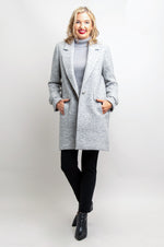 Milan Coat, Sleet Grey, Boiled Wool