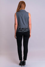 Moore Vest, Ash Grey, Linen Viscose - Blue Sky Clothing Co