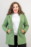 Natasha Coat, Fern Green, Boiled Wool