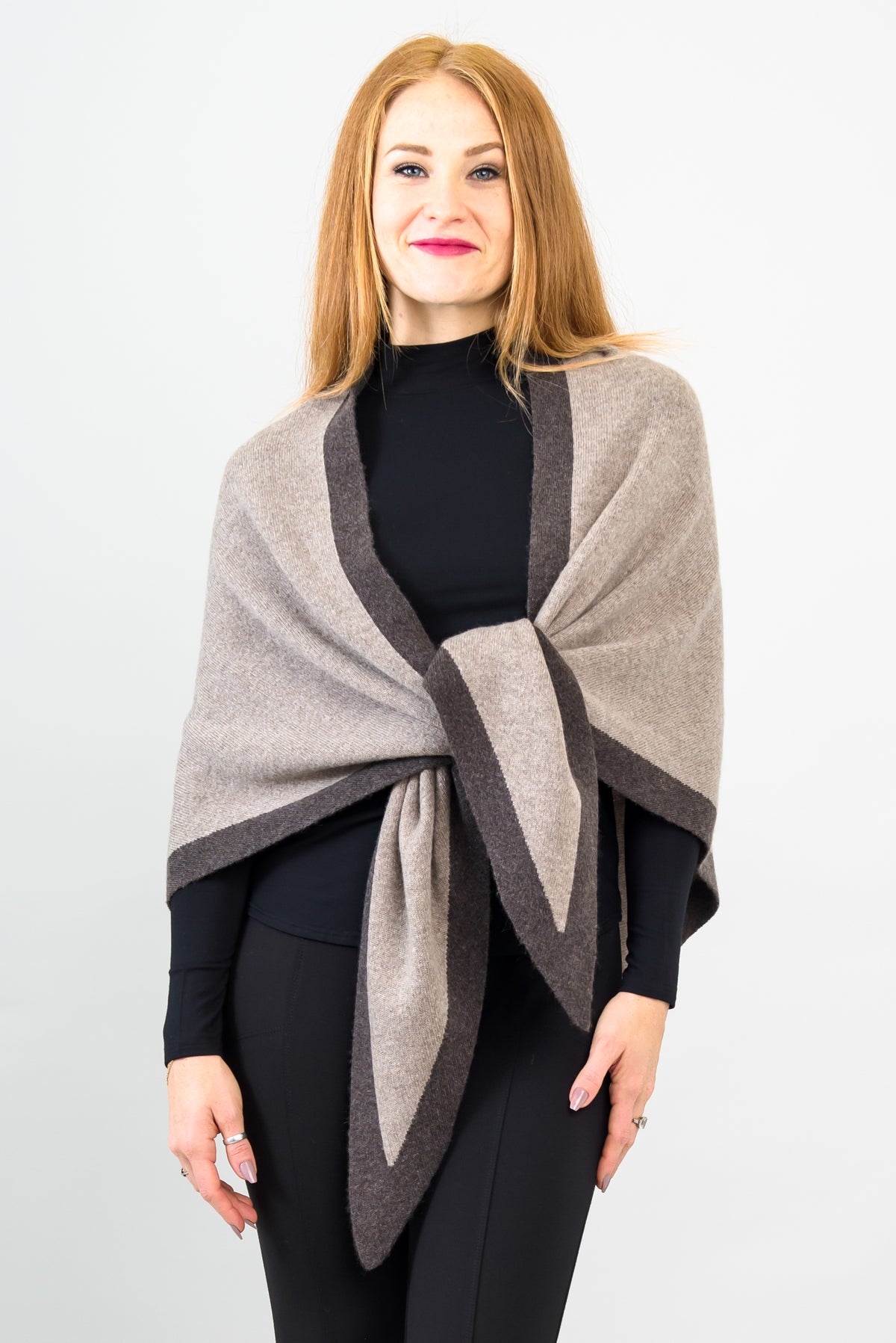 Necessity Shawl, Coffee, Cashmere