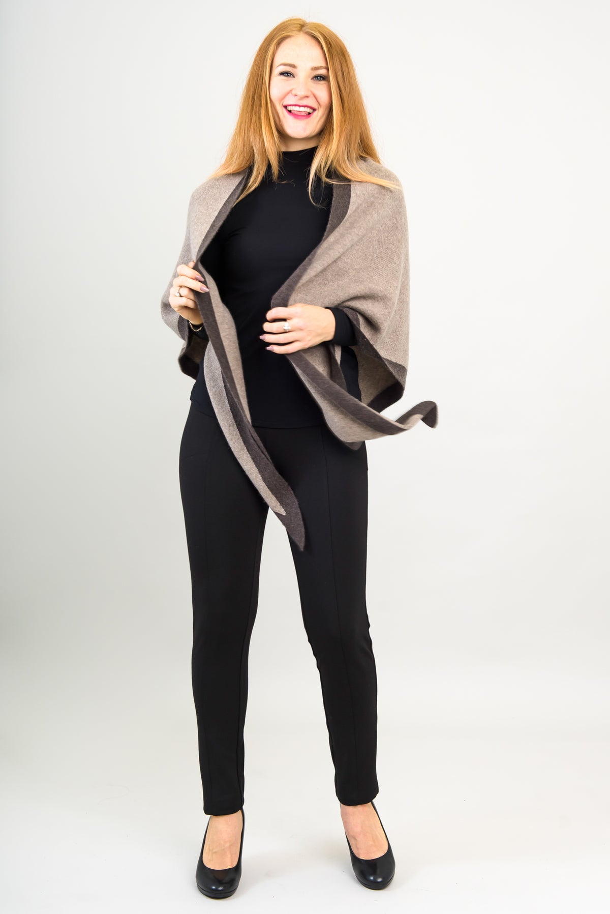 Necessity Shawl, Coffee, Cashmere