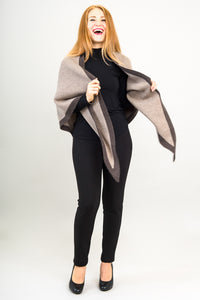 Necessity Shawl, Coffee, Cashmere