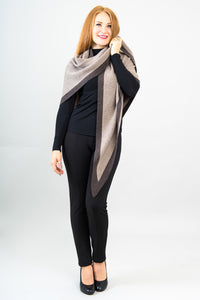 Necessity Shawl, Coffee, Cashmere