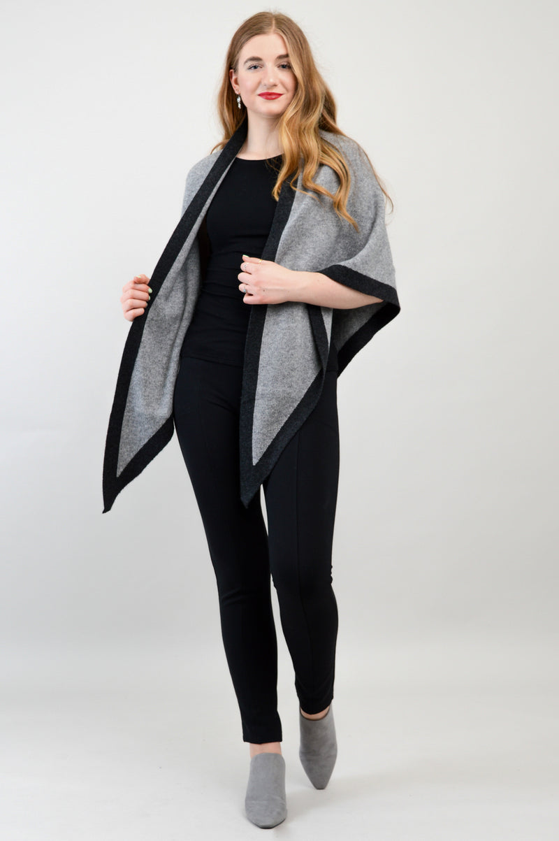 Necessity Shawl, Charcoal, Cashmere