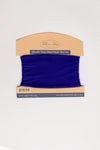 Violet blue neck warmer/face cover mask.