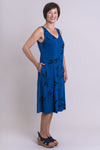 Odette Dress, Sapphire Dragonfly, Linen Bamboo - Blue Sky Clothing Co